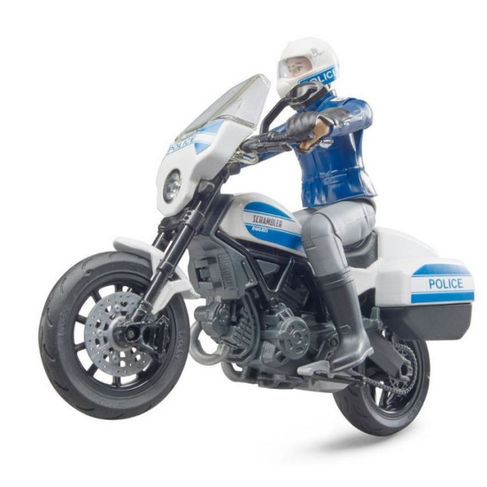 Bruder Bworld Ducati Scrambler rendőr motorkerékpár rendőrrel 62731
