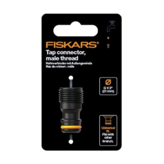 Fiskars Comfort külső menetes csaptelep csatlakozó 21mm (G1/2" ) , (1027060)