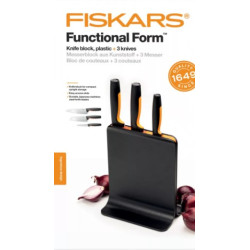 Fiskars Functional Form késkészlet , 3 késsel , műanyag blokkban (1057555)