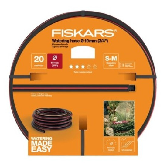 Fiskars Solid locsolótömlő (piros) 19mm (3/4") 20m Q3 (1027109)