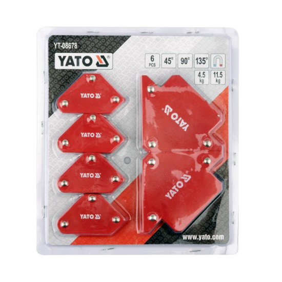 Hegesztési munkadarabtartó mágnes készlet 6 részes YATO