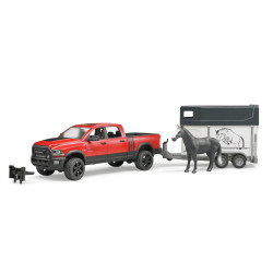 Jeep RAM terepjáró lószállítóval + 1 lóval BRUDER (02501)