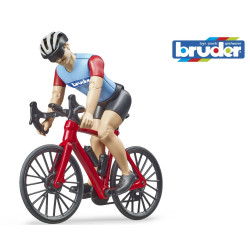 Kerékpáros férfi figura kerékpárral