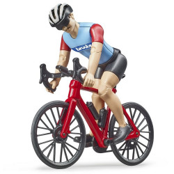 Kerékpáros férfi figura kerékpárral