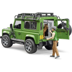 Land Rover terepjáró vadásszal és kutyával BRUDER (02587)