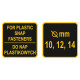 Patentozó fogó műanyag patenthez 10,12,14mm VOREL