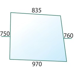 Üveg oldal 97x83,5x76x75 cm , 5911-7907